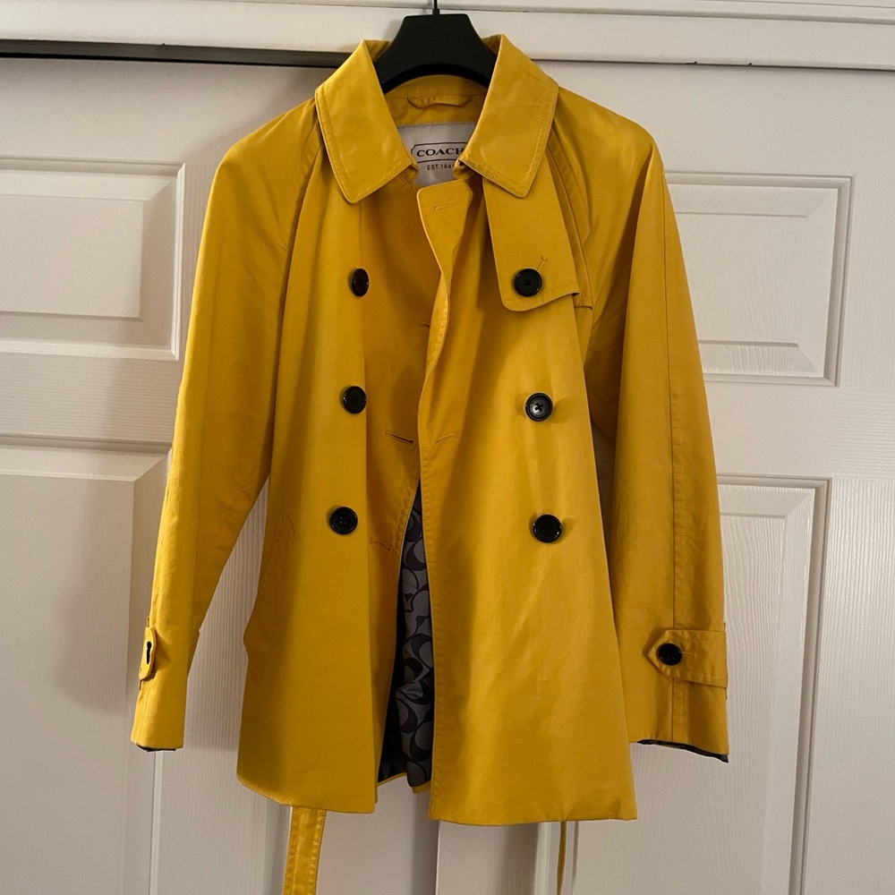Yellow Coach trench coat